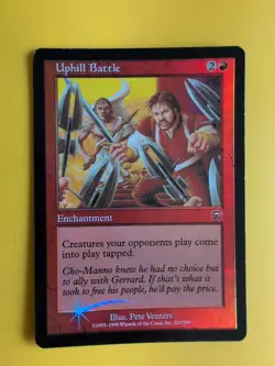 Uphill Battle. Enchantment Mercadian Masques. FOIL. MTG Card. wear to edges - Image 2