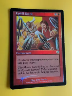 Uphill Battle. Enchantment Mercadian Masques. FOIL. MTG Card. wear to edges - Image 4