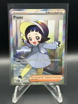 Poppy 220/197 Obsidian Flames Full Art Ultra Rare Pokemon TCG Card NM - Image 1