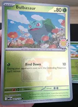 BULBASAUR 001/132 (X2), REVERSE HOLO, POKEMON DAY 2026 PROMO, POKEMON CARDS (NM) - Image 4