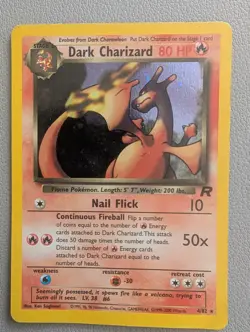 Pokemon Dark Charizard Team Rocket Holo Rare 4/82 Stage 2 80 HP Card - Image 1