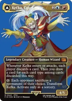 MTG English Kefka, Court Mage (Borderless) (Surge Foil) NM Foil - Image 1