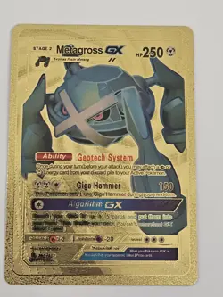 Pokemon TCG Metagross GX Gold 2017 Guardians Rising 139/145 Card - Image 1