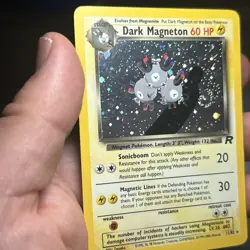 Dark Magneton 11/82 Holo Rare Team Rocket Pokemon Card Full Swirl - Image 5
