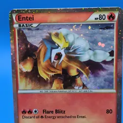 Entei HGSS20 Heart Gold Soul Silver Promo Pokemon Card Holo No Gameplay SWIRL 🍥 - Image 1
