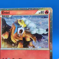 Entei HGSS20 Heart Gold Soul Silver Promo Pokemon Card Holo No Gameplay SWIRL 🍥 - Image 3