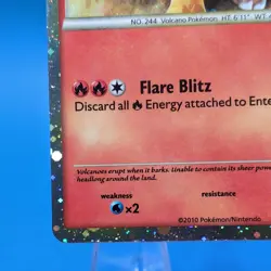 Entei HGSS20 Heart Gold Soul Silver Promo Pokemon Card Holo No Gameplay SWIRL 🍥 - Image 4