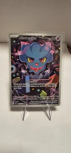 Pokemon TCG Misdreavus 233/217 ASC Full Art Holo Rare Basic Ghost Pokemon Card - Image 1