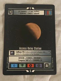 Star Trek CCG 1E DS9 ACCESS RELAY STATION Rare Card NEVER PLAYED - Image 1