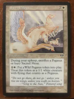 1996 MAGIC THE GATHERING (MTG) SACRED MESA (ENCHANTMENT) (MIRAGE) - Image 1