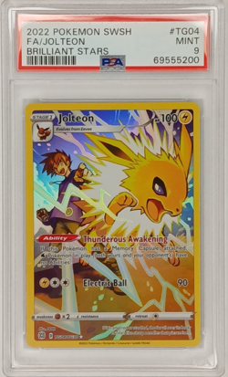 2022 POKEMON SWORD & SHIELD BRILLIANT STARS #TG04 FULL ART/JOLTEON PSA 9 - Image 1