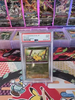 2023 POKEMON SV2a JP #025 PIKACHU REVERSE HOLO MINT PSA 9 - Image 3