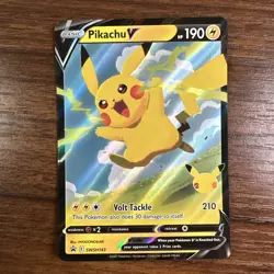 Pokemon TCG Pikachu V-SWSH143-Sword & Shield Promo Cards -Near Mint Holo - Image 1
