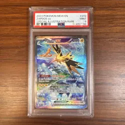 2023 Pokemon Mew En-151 #202 Zapdos EX Special Illustration PSA 9 Mint - Image 1