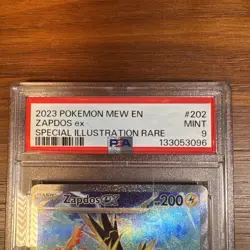 2023 Pokemon Mew En-151 #202 Zapdos EX Special Illustration PSA 9 Mint - Image 2
