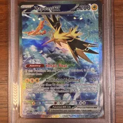 2023 Pokemon Mew En-151 #202 Zapdos EX Special Illustration PSA 9 Mint - Image 3