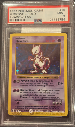 1999 Pokemon Mewtwo Base Set (Shadowless) - Holo PSA 9 - RARE - Image 1