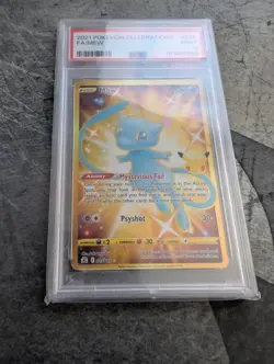 PSA 9 Gem Mint Pokemon 2021 Mew Full Art Celebrations Gold #025 025/025 - Image 1