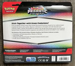 Pokemon TCG: Prismatic Evolutions 3-Pack Blister Tech Sticker Collection Glaceon - Image 2