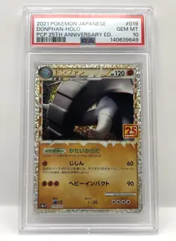 PSA 10 Donphan 25th Anniversary JAPANESE 019/025 2021 Pokemon GEM MINT - Image 1