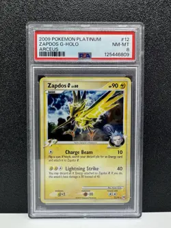2009 Pokemon Platinum Zapdos G Holo Arceus 12 PSA 8 Near Mint - Image 1