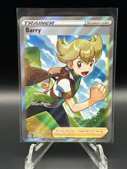 Barry 167/172 Sword & Shield: Brilliant Stars Holo Ultra Rare Pokemon TCG NM - Image 1