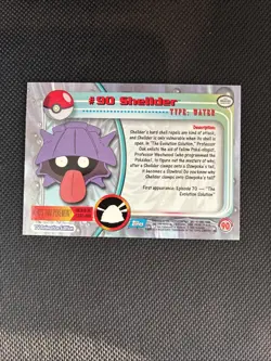 Topps Pokemon Shellder #90 2000 TV Animation Edition Non Holo Blue Logo - Image 2