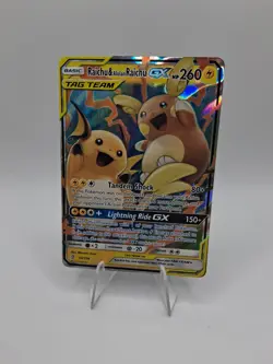 Raichu & Alolan Raichu GX 54/236 Unified Minds English Pokemon Tag Team NM - Image 1
