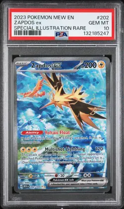 Zapdos Ex Pokemon Mew En-151 202 PSA 10 - Image 1