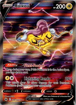 Pokemon TCG Raikou V (Galarian Gallery) Crown Zenith GG41/GG70 NM (SKU 1-4) - Image 1