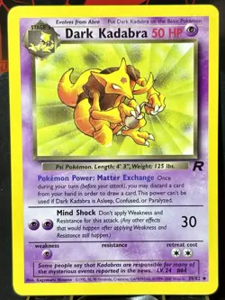 Dark Kadabra + Abra Bundle - Pokemon TCG - Team Rocket - 39 & 49 ~ LP - Image 5