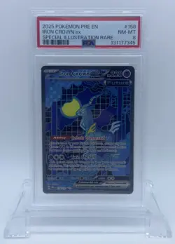 2025 Pokemon Iron Crown ex #158 PSA 8 Special Illustration Rare SIR - Image 1