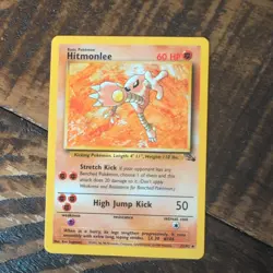 Pokemon TCG Hitmonlee 22/62 Fossil Set Non Holo Rare LP - Image 1