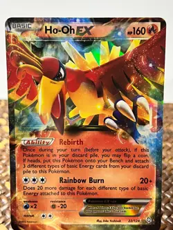 Dragons Exalted Ho-Oh EX 22/124 Holo Rare EX Pokemon LP - Image 1