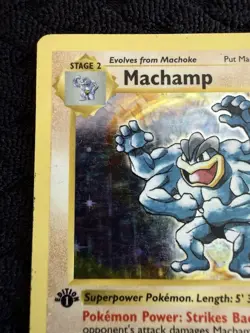 Pokemon TCG Machamp Holo Rare 1st Edition Shadowless Base Set 8/102 - Image 2