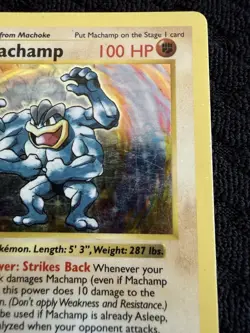 Pokemon TCG Machamp Holo Rare 1st Edition Shadowless Base Set 8/102 - Image 3