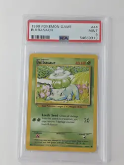 1999 Pokemon Base Set Unlimited Bulbasaur #44 PSA 9 MINT - Image 1