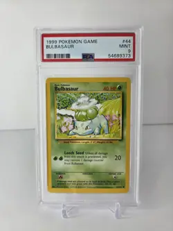 1999 Pokemon Base Set Unlimited Bulbasaur #44 PSA 9 MINT - Image 3