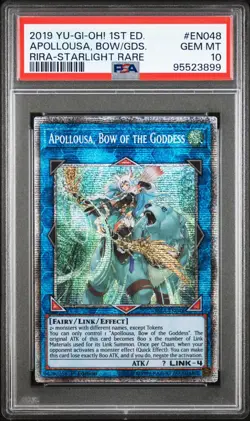 YU-GI-OH! Apollousa, Bow Of The Goddess RIRA-EN048 FIRST Starlight Rare PSA 10 - Image 1