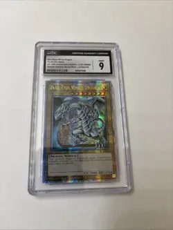 2023 YU-GI-OH! LC01-EN004 BLUE EYES WHITE DRAGON CGC 9 Quarter Century Secret - Image 1