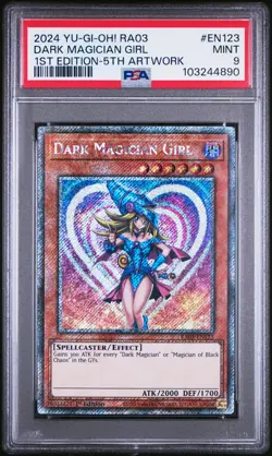 2024 YU-GI-OH! RA03-QUARTER CENTURY BONANZA #EN123 DARK MAGICIAN GIRL PSA 9 - Image 1