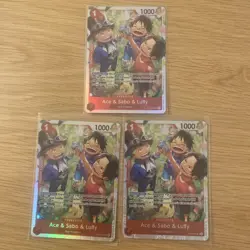 3x OP13-007 | Ace & Sabo & Luffy | One Piece TCG English - Image 1