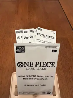 One Piece TCG A Fist Of Divine Speed OP-11 Release Event Pack English Set of 23 - Image 2