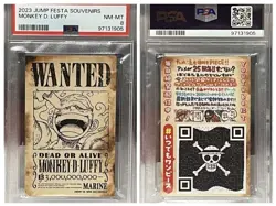 PSA 8 ONE PIECE Monkey D. Luffy Jump Festa 2023 Japanese Collection Card - Image 1