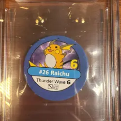 Raichu Pokemon Master Trainer 1999 #26 Monster Chip CGC 8.5 - Image 3