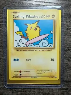 POKEMON NON HOLO SURFING PIKACHU 111/108 RARE EVOLUTIONS NEW ARCEUS SLEEVE LP - Image 5