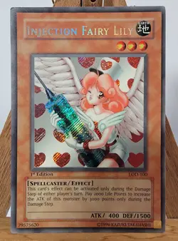 Injection Fairy Lily LOD-100 Legacy of Darkness 1st Edition Secret Rare #15 2003 - Image 1