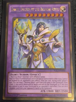 Yugioh Dante, Pilgrim Of The Burning Abyss PGL3-EN058 Gold Rare 1st Ed NM - Image 1