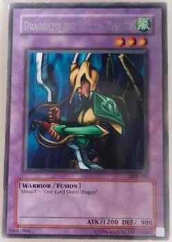 Dragoness the Wicked Knight LOB-086 Rare Unlimited Yugioh lp - Image 1