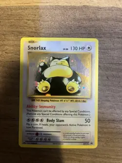 Pokemon TCG Snorlax Black Star Promo Holo Rare Card XY179 NM Condition - Image 1